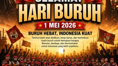 Komando Inti Mahatidana Pemuda Pancasila Sulawesi Selatan Ucapkan Selamat Hari Buruh 2026